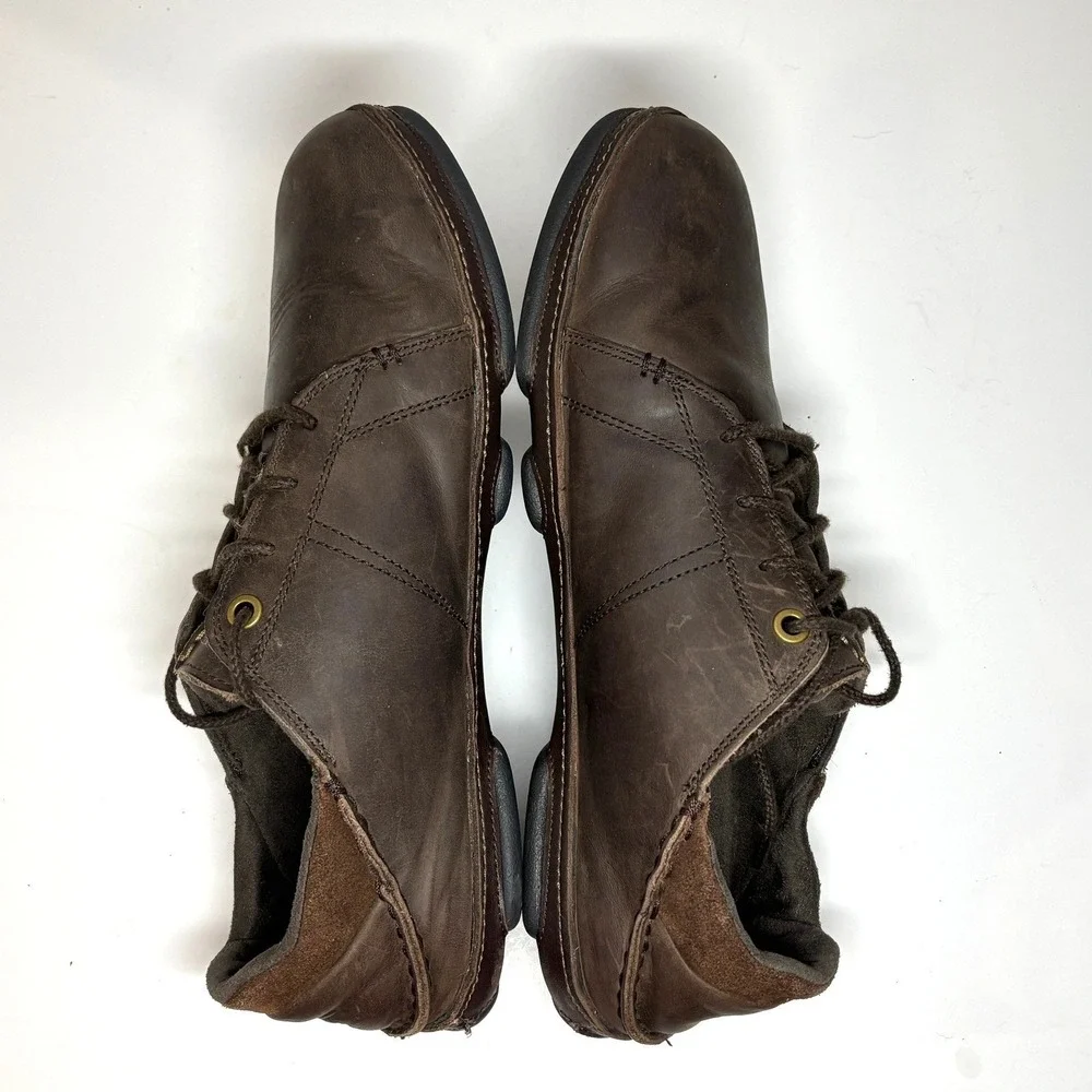 OluKai Hano Mens Dark‎ Brown Leather Lace Up Casual Shoe Streetwear Oxford 11